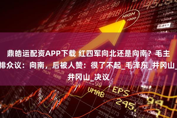 鼎皓运配资APP下载 红四军向北还是向南？毛主席力排众议：向南，后被人赞：很了不起_毛泽东_井冈山_决议