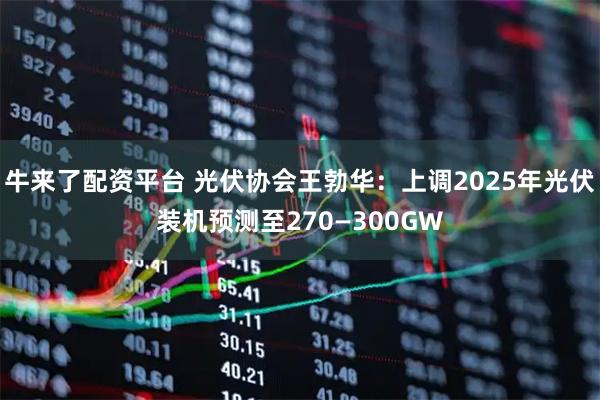 牛来了配资平台 光伏协会王勃华：上调2025年光伏装机预测至270—300GW