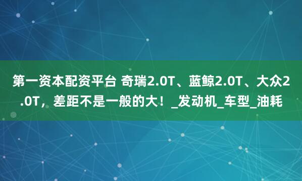 第一资本配资平台 奇瑞2.0T、蓝鲸2.0T、大众2.0T，差距不是一般的大！_发动机_车型_油耗